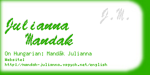 julianna mandak business card