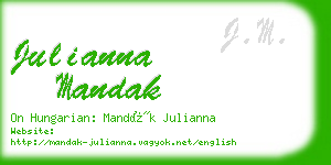 julianna mandak business card